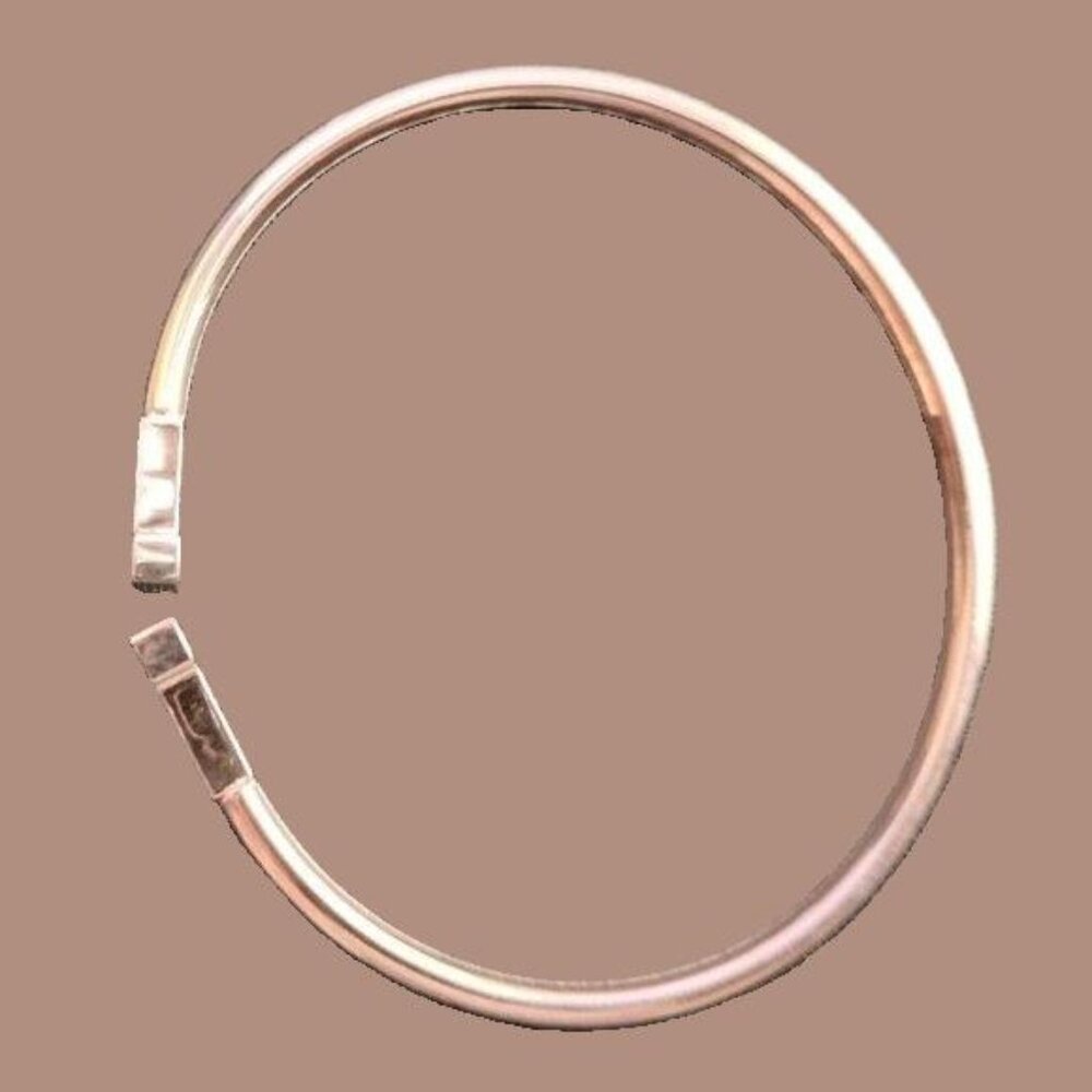 new, * new | Bangles | m, size 6" 1/4" Rosed color Bangles no used . stainless